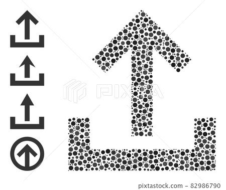 Dotted Upload Composition of Round Dots and... - Stock Illustration ...