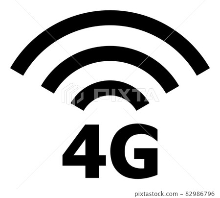 4G Radio Source - Raster Icon Illustration 82986796