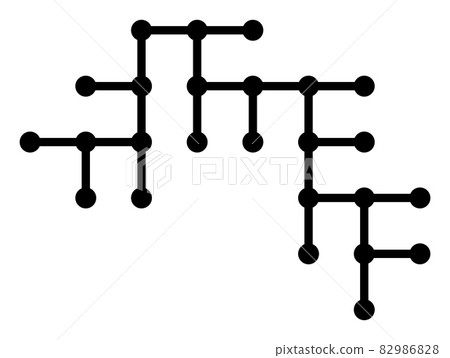 Binary Circuit - Raster Icon Illustration - Stock Illustration ...