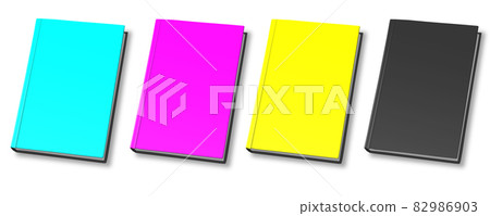 Blank book mockup CMYK with shadow. Blank book mockup CMYK with shadow. 82986903
