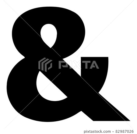 Ampersand Symbol - Raster Icon Illustration Ampersand Symbol - Raster Icon Illustration 82987026