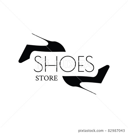 Woman Shoe Logo, Footwear Icon, Lady Boots Shop Symbol Woman Shoe Logo, Footwear Icon, Lady Boots Shop Symbol 82987043