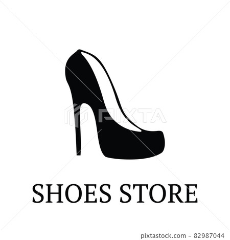 Woman Shoe Logo, Footwear Icon, Lady Boots Shop Symbol Woman Shoe Logo, Footwear Icon, Lady Boots Shop Symbol 82987044