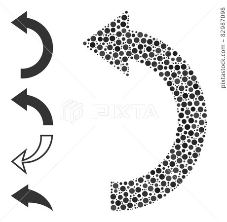Dotted Rotate Left Mosaic of Circles with Other Icons Dotted Rotate Left Mosaic of Circles with Other Icons 82987098