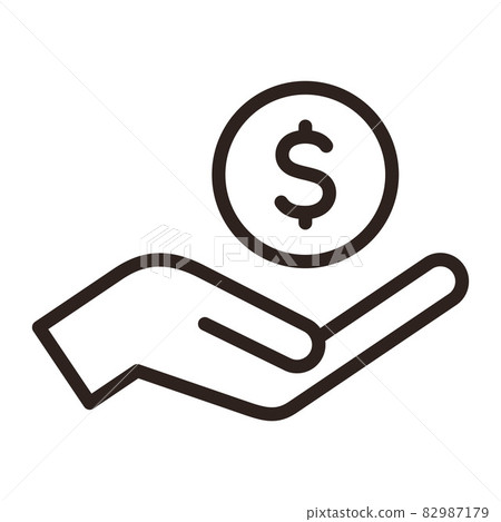 Money in hand, hand holding dollar Money in hand, hand holding dollar 82987179