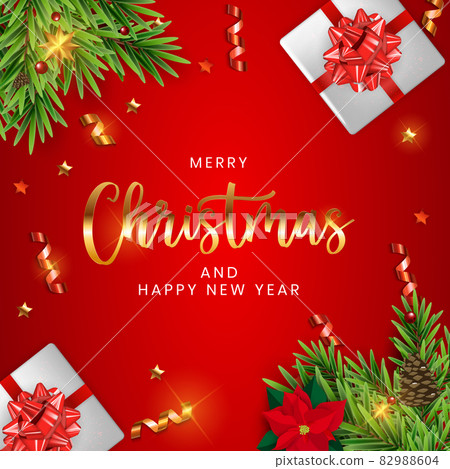 Holiday New Year and Merry Christmas Background Vector Illustration Holiday New Year and Merry Christmas Background Vector Illustration 82988604