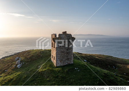 Aerial view of the Crohy Head Signal Tower at Maghery by Dungloe - Ireland Aerial view of the Crohy Head Signal Tower at Maghery by Dungloe - Ireland 82989860