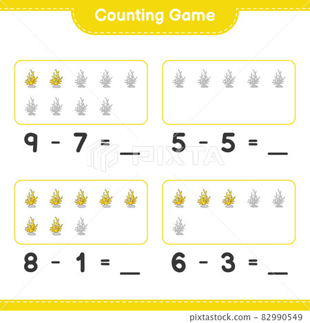 Counting game, count the number of Coral and... - Stock Illustration ...