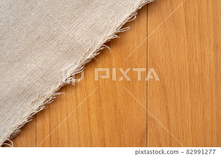 Handicraft linen cloth placed on the flooring 82991277