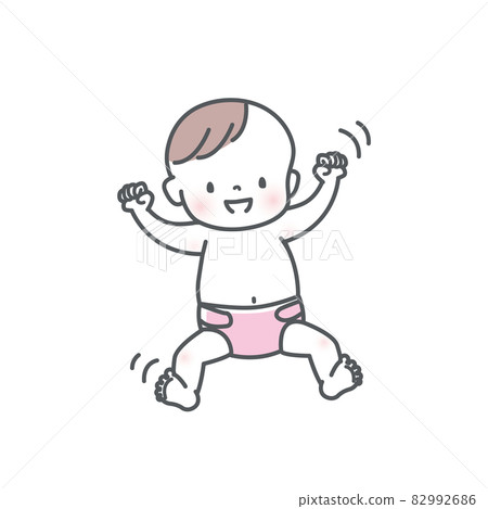 微笑寶貝插畫素材 82992686