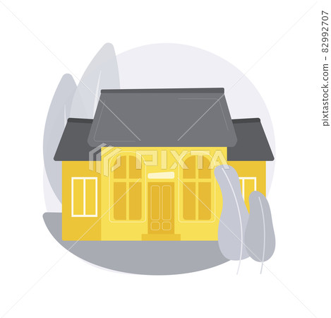 Detached house abstract concept vector illustration. Detached house abstract concept vector illustration. 82992707