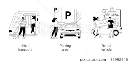 Driving school abstract concept vector illustrations. 82992846