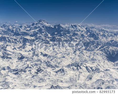 Kangchenjunga and Himalayas aerial view 82993173