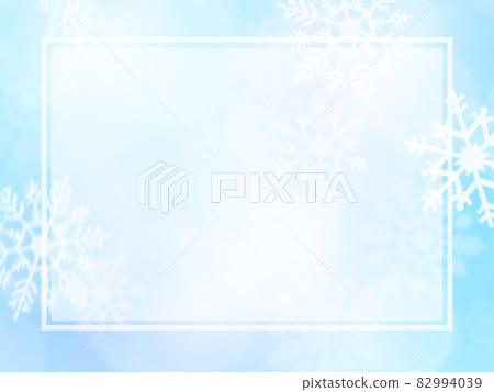 Light blue winter frame 82994039
