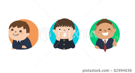Illustrations of male students. A surprised boy. Like with your thumb! The boy who is doing. Illustrations of male students. A surprised boy. Like with your thumb! The boy who is doing. 82994836