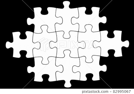 White plain jigsaw puzzle background material 82995067