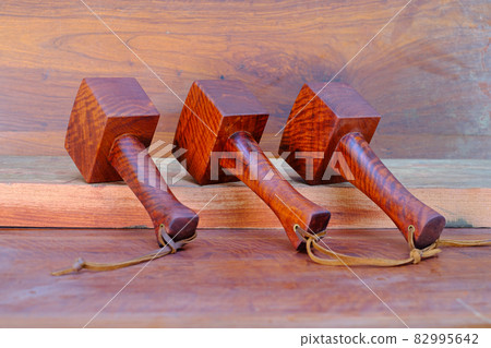 Set of mallet hammer wood made of rosewood tool handmade of Thailand Set of mallet hammer wood made of rosewood tool handmade of Thailand 82995642