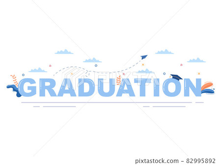 Happy Graduation Day of Students Celebrating... - Stock Illustration  [82995892] - PIXTA