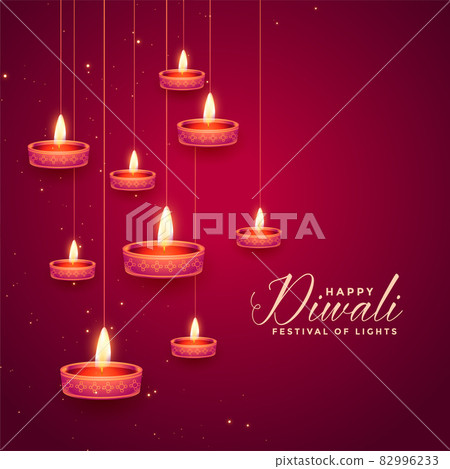 diwali hanging diya lights