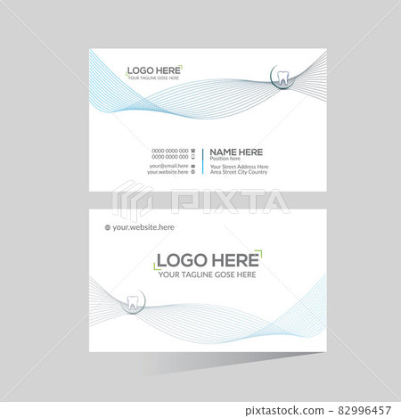 cyan colored dental company business card design for dental doctor cyan colored dental company business card design for dental doctor 82996457