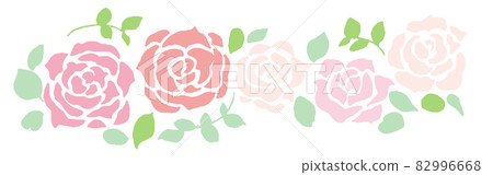 Rose flower illustrations, vectors, decorative lines Rose flower illustrations, vectors, decorative lines 82996668