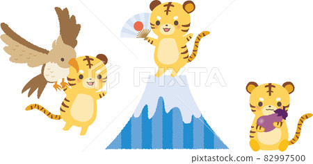 Yumefuji Hawk Eggplant Tiger Year New Year's card 1 Fuji 2 Hawk 3 Eggplant Yumefuji Hawk Eggplant Tiger Year New Year's card 1 Fuji 2 Hawk 3 Eggplant 82997500