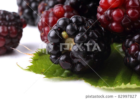 Blackberry background. Macro 82997827