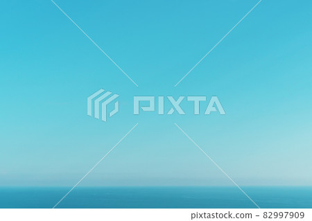 A perfect horizon between the blue sky and the sea. A perfect horizon between the blue sky and the sea. 82997909