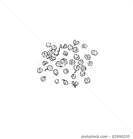 Pen drawing cut illustration of Chinese pepper 82998205