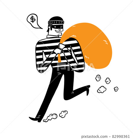 The thief carrying the big bag 82998361