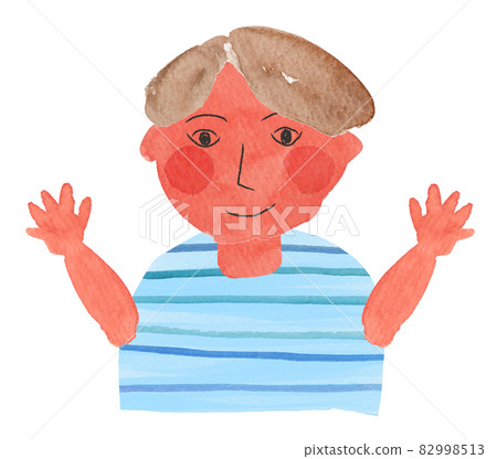 Watercolor illustration of a child with reddish brown skin Watercolor illustration of a child with reddish brown skin 82998513