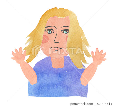 Watercolor illustration of a child with white skin Watercolor illustration of a child with white skin 82998514