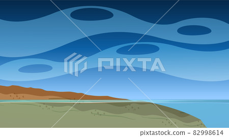 Blank sky at night scene with blank flood landscape Blank sky at night scene with blank flood landscape 82998614