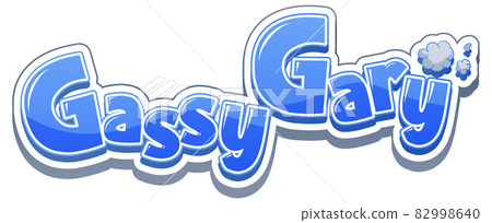 Gassy Gary logo text design 82998640