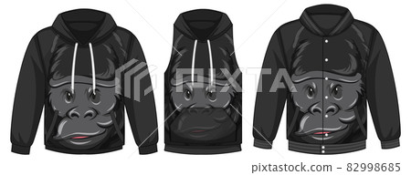 Set of different jackets with gorilla template Set of different jackets with gorilla template 82998685