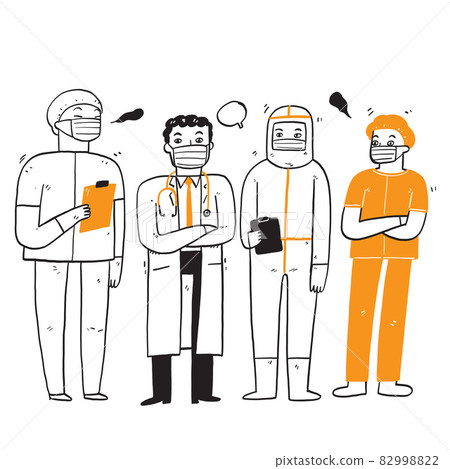 Doctors with masks against virus 82998822