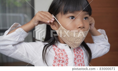 Kids wearing the mask for protect them self from virus and air pollution Kids wearing the mask for protect them self from virus and air pollution 83000071