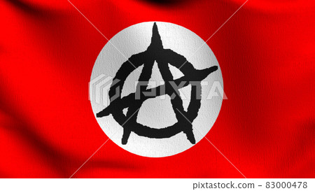 Anarchy flag blowing in the wind. 3D rendering illustration of waving sign Anarchy flag blowing in the wind. 3D rendering illustration of waving sign 83000478