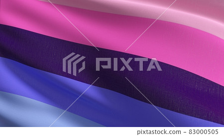 Pride Rainbow Omnisexual, LGBT flag blowing in the wind. 3D rendering illustration of waving sign 83000505