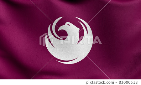 Phoenix City flag blowing in the wind. 3D rendering illustration of waving sign Phoenix City flag blowing in the wind. 3D rendering illustration of waving sign 83000518