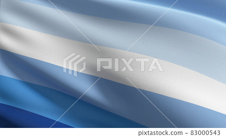 Gay Male Pride, LGBT flag blowing in the wind. 3D rendering illustration of waving sign 83000543
