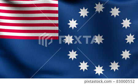 Easton Pennsylvania flag blowing in the wind. 3D rendering illustration of waving sign 83000552