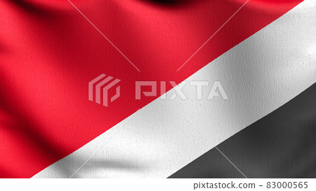 Sealand flag blowing in the wind. 3D rendering illustration of waving sign 83000565