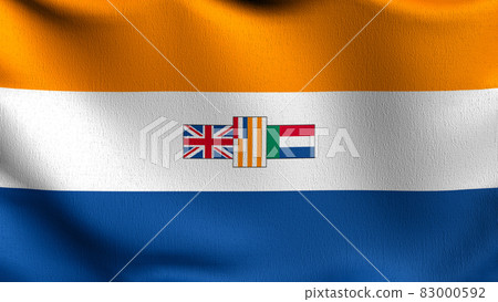 South Africa flag blowing in the wind. 3D rendering illustration of waving sign 83000592