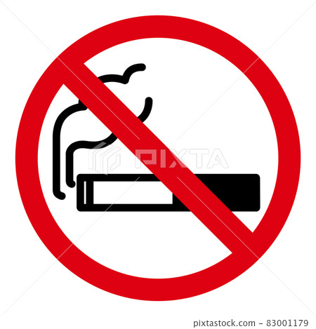 Non-smoking mark illustration material 83001179