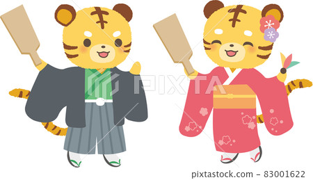 Tiger tiger zodiac playing with battledore 83001622