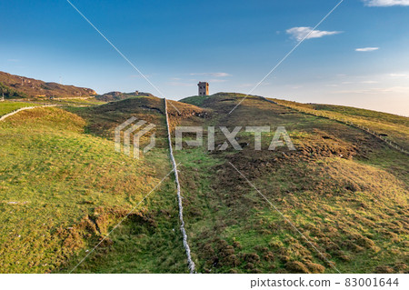 Aerial view of the Crohy Head Signal Tower at Maghery by Dungloe - Ireland 83001644