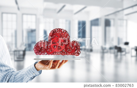 Mechanisms as symbol of wireless connection and interaction presented on white office background Mechanisms as symbol of wireless connection and interaction presented on white office background 83002763