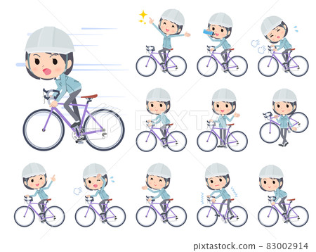 A set of on-site director women riding a road bike 83002914