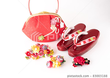 Japanese kimono accessories set for adults, bags and sandals Japanese kimono accessories set for adults, bags and sandals 83003188